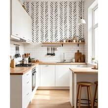 1 Roll Self-Adhesive Herringbone Pattern Wallpaper, PVC Removable Wall Sticker, Suitable For Study, Entryway, Balcony Background Renovation, Desktop, Cabinet And Bookshelf Decoration, 17.7inX39.3/118.1/196.8in - Black - View 5