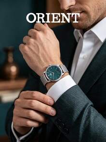 Orient Quartz Men's Wristwatch, Metal Band, 39.0mm Green Dial, Stainless Steel Strap, Business Style, Suitable For Gifting And Daily Wear RA-SP0006E10B - Green - View 1