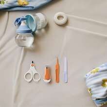 1pc Anti-Pinch Baby Nail Clipper Set Bear Design Newborn Special Nail Clippers Cartoon Baby Nail Cutter With Scissors And Nail File - Multicolor - View 8