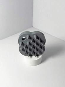 1pc Clover-Shaped Silicone Scalp Massager, Shampoo Scalp Brush, Hair Washing Scrubber For Wet And Dry Use - Multicolor - View 9