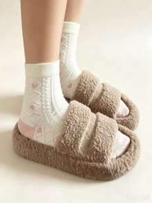 1/3/5/8/10 Pairs Women Sweet Heart & Bow Pattern Fashion Warm Comfortable Mid-Calf Socks - Multicolor - View 8