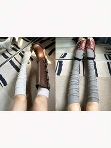 1 Pasang Kaos Kaki Panjang Selutut Bergaris Vertikal, Cocok untuk Sepatu Bot Tinggi, Gaya JK Fashion Girl, Gaya Y2K, Pakaian Sehari-hari - MultiWarna - View 13