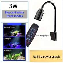 1PC Full Spectrum LED Aquarium Light, Adjustable Focus Spotlight, Fish Tank Landscape Light - 360° Adjustable Direction, 3 Colors Selectable, Adjustable Brightness, Adjustable Beam - Suitable For Freshwater/Saltwater Aquariums - Multicolor - View 2