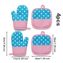 Heat-Resistant Gloves And Pads Set, Suitable For Baking, Cooking, Grilling, Perfect For Holiday Gifts - View 30