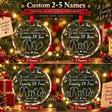 Ornamen Natal Jejak Kaki Keluarga Kustom, Dekorasi Gantung Pohon Bulat yang Dipersonalisasi, Aksen Pesta Rumah Liburan Meriah, Kenang-kenangan Nama Keluarga yang Disesuaikan, Ornamen Natal Pertama yang Dapat Disesuaikan, Hadiah Musiman 2026 untuk Keluarga, Teman, Pasangan, Dekorasi Pohon Natal - Gaya C - View 4