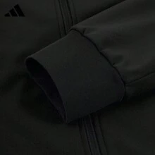 Adidas Jaket Olahraga Kasual Kerah Tegak Gaya Pasangan Baru untuk Latihan Lari di Luar Ruangan - Hitam - View 9