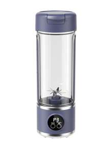 Blender Elektrik Portabel, 10 Mata Pisau Vortex Stainless Steel, Kontrol Layar Digital 3 Kecepatan, Cocok untuk Jus, Milkshake, dan Penghancur Es, Pencampuran Cepat 40 Detik, Pengisian Daya Tipe-C, Blender Nirkabel Kapasitas Besar, Cocok untuk Digunakan di Rumah dan Luar Ruangan - MultiWarna - View 14