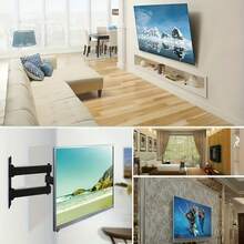 Braket Dudukan Dinding TV Gerak Penuh, Cocok untuk Sebagian Besar TV 32–55 Inci, Pola Lubang VESA Maksimum 400*400 Mm; Dudukan Monitor TV, Mendukung Putar, Miring, Memanjang & Meratakan, Kapasitas Beban Maksimum 55 Lbs - MultiWarna - View 7