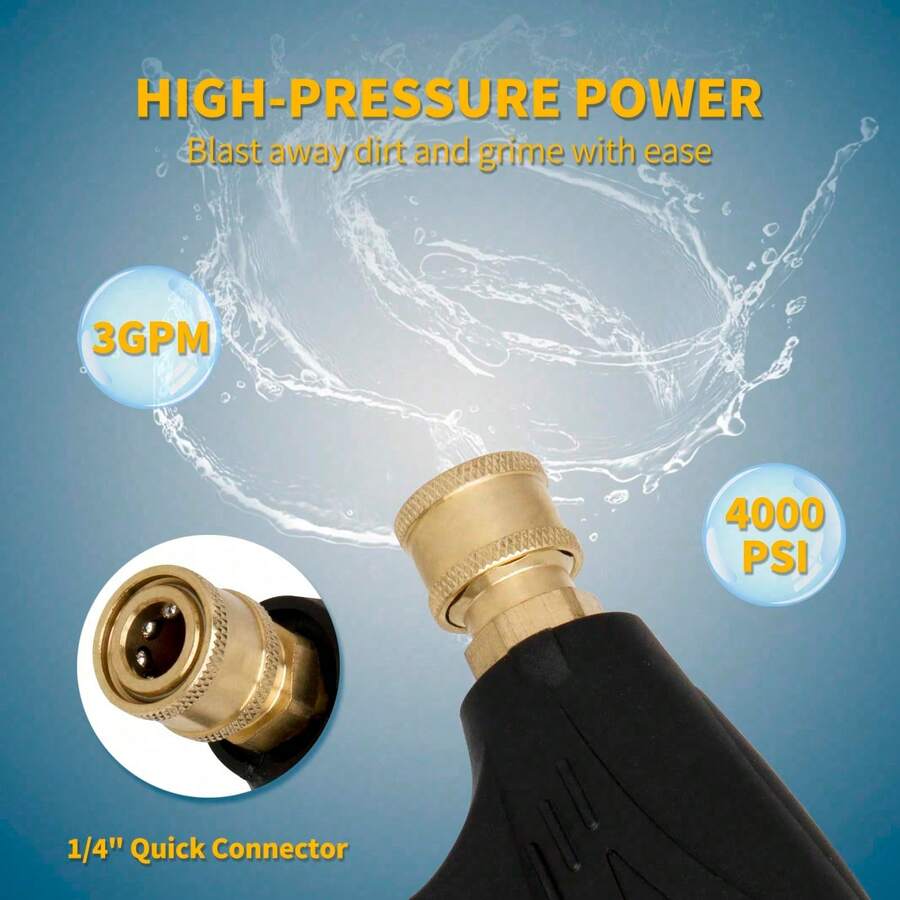 Pressure Washer For Car Cleaning Water Karcher Gun Quick Connector Hose Auto Nilfisk Parkside Bocsh Carbonated Nozzles Reel Otto - Sets - View 1