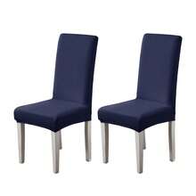 1/2/4/6pcs Solid Color Chair Covers, Decorative Dust-Proof Elastic Full-Coverage Chair Covers, Removable And Washable - Multi-color - View 40