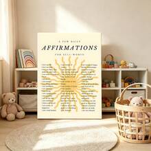 1pc Minimalist Sun Positive Quote Wall Art, Positive Daily Affirmation Print, Self-Love Theme Poster, Inspirational Wall Decor, Suitable For Home Office, Living Room, Bedroom, Yoga Room, Classroom, Dorm, Motivational Artwork, Positive Affirmation Quotes, Self-Care, Positive Quotes, Daily Affirmations, Sun Art, Optional Frame - 1PC - View 7