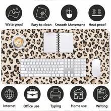 Leopard Print Leather Mouse Pad Beige Brown Thick Durable Keyboard Leather Pad For Office Home Gaming Birthday Gift For Gamers Students Professionals Desktop Laptop Home Office Desk Accessories Minimalist Design - View 8