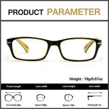 1 Pair Unisex Retro Rectangular Lightweight Reading Glasses, Comfortable Anti-Slip Design & Ergonomic Lightweight Construction, Suitable For Reading, Driving, Fishing And Daily Wear - Multicolor - View 9