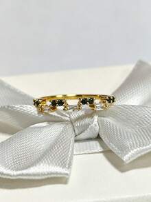 QIUCHU 1pc S925 Sterling Silver Geometric Personalized Ring, Versatile Minimalist Commuter Ring, Fashionable Tail Ring, Suitable For Women's Daily Wear, Dating, Party, Also An Excellent Holiday Gift, Silver Net Weight: 1.2g - Gold - View 9