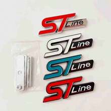 ملصق شعار ST Line معدني ثلاثي الأبعاد للشبكة الأمامية وشارة الصندوق الخلفي للسيارة، إكسسوارات لسيارات فورد كوجا MK3 MK4 S Max فوكس فييستا - A - مشاهدة 5