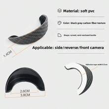 Car Rear View Camera Rain Visor Hood Waterproof Protective Cover Backup Camera Sun Shade Rain Shield Universal PVC Accessories - Rain Cover - View 3