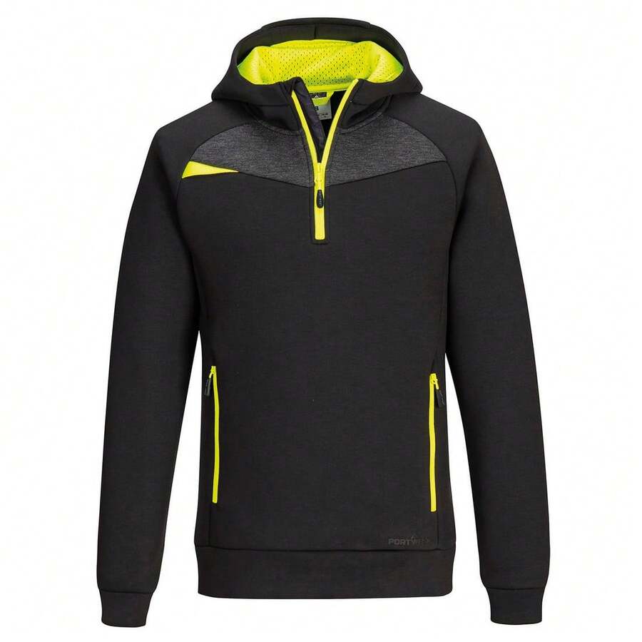 Portwest Mens Quarter Zip Hoodie - Black - View 1