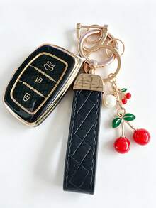 Car Key Cover Compatible With Beijing Langdong, Lingdong, Mingtu, Ix35, Ix25, Tucson, Sonata, 9-Button, Reina, Cherry Pendant, PU Rope - A - View 23