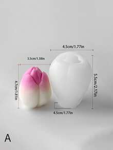 1 件 3D 牡丹玫瑰硅胶模具，适用于蜡烛/蜡/树脂/石膏 DIY + 母亲节礼物 + 家居装饰 + 花卉扩散效果 + 节日装饰 - 白色 - 查看 14