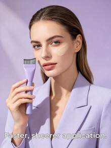 GUOXIAONIU Crescent Foundation Brush, Korean Makeup Brush Spatula Facial Brush For Liquid Foundation, Premium Face Makeup Brush For Blending Cream - One-swipe Seamless - View 9