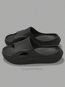 Men's Plus Size 48-49 Home Slippers 2026 New Summer EVA Minimalist Slides - Black - View 3