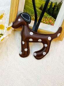 1pc Cute Spotted Dog Pendant, Suitable For Backpack, Shoulder Bag And Various Bag Accessories, Ideal Gift For Women - Multicolor - View 4