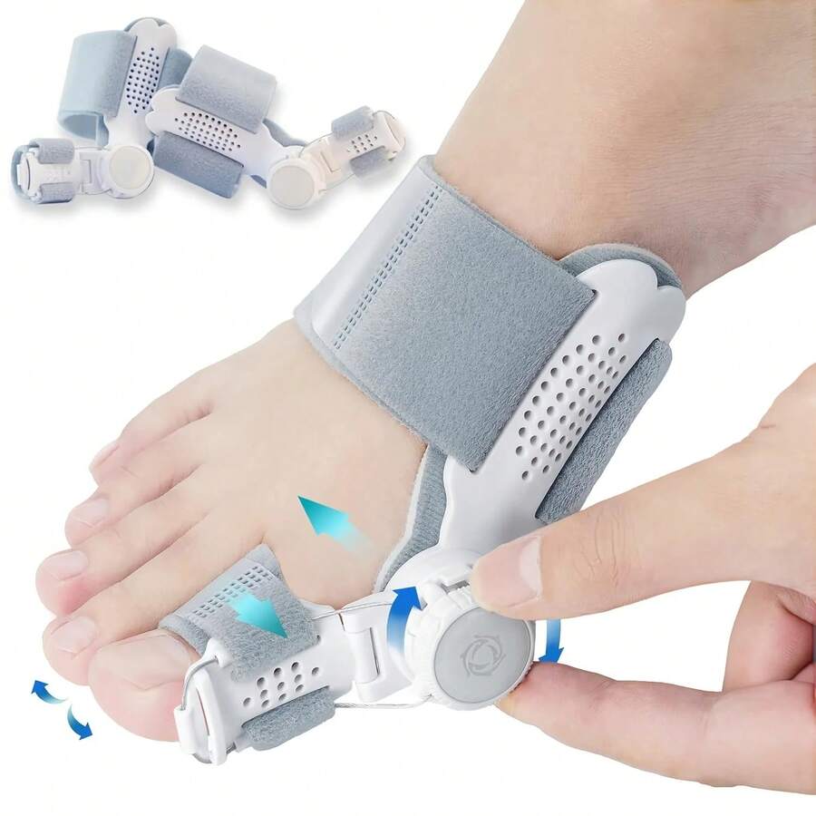 Almohadilla de corrección para hallux valgus, corrector de dedos, separador de dedos giratorio, almohadilla de corrección para hallux valgus del dedo gordo, universal para pies izquierdo y derecho, correa de corrección para superposición de dedos, corrector de hallux varus. A3ZA - 1PC - Ver 1