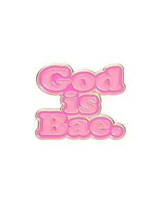 God's Beloved Bubble Letter Brooch Sweet Cool Faith Brooch Bag Jacket Accessory Gift - Multicolor - View 15