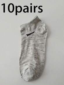30 Pairs Women's Black White Grey Ankle Socks Fashion Simple Short Socks - A - View 19