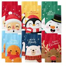 6pcs Christmas Candy Paper Gift Bags, Holiday Accessory Storage Bags, Suitable For New Year Gift Packaging - A - View 5