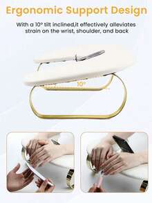 1pc Foldable Nail Arm Rest Pad, Suitable For Gel Lamp, Soft Cushioning Layer, Waterproof & Stain-Resistant Design, For Nail Art - Multicolor - View 4