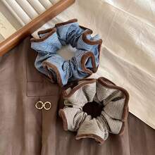 1/2pcs Quilted Casual Cute Elegant Polyester Hair Scrunchies, All Seasons - Multicolor - View 6