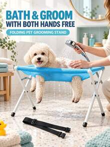Dog Grooming Table Escape-Proof Breathable 8 Hole Restraint Puppy Grooming Table For Cat Kitten Puppy Nail Trimming Teeth Cleaning Bathing - Multicolor - View 1