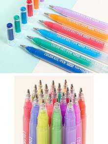 Glitter Effect Planner Pens, 9-Color Theme Set, Sparkling Art Pens, Suitable For Planner, Doodle, Greeting Card Making - 3D Relief Journaling Pen - View 8