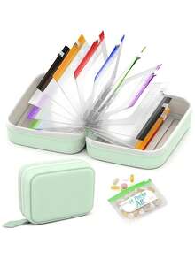 2/1pc 7-Pocket Mini Storage Bag, Portable Travel Organizer, Multi-Function Small Pouch, Can Hold Cosmetics, Stationery, Medicine And Small Accessories, Suitable For Home, Office And Travel - Multicolor - View 7