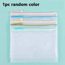 1/5/10/20 A4 Zipper File Bags, Transparent Storage Bags, Minimalist Color Scheme, Suitable For A4 Paper And Book Storage, Office Document And Material Storage Bags. Suitable For School, Office, And Home Use. - Multicolor - View 10