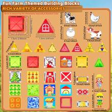 Magnetic Building Blocks, Sensory Magnetic Tiles, Creative Sensory Game, Intelligence Development Toy, Perfect Puzzle Gift For Children 3+ Years Old, Random Accessory Colors, STEM Learning - Multicolor - View 8