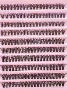 Cluster False Eyelashes, 8-16mm Length, Thin And Natural, Fluffy Effect, Suitable For DIY Lash Extensions, Made Of High-Quality Synthetic Material - D - View 7