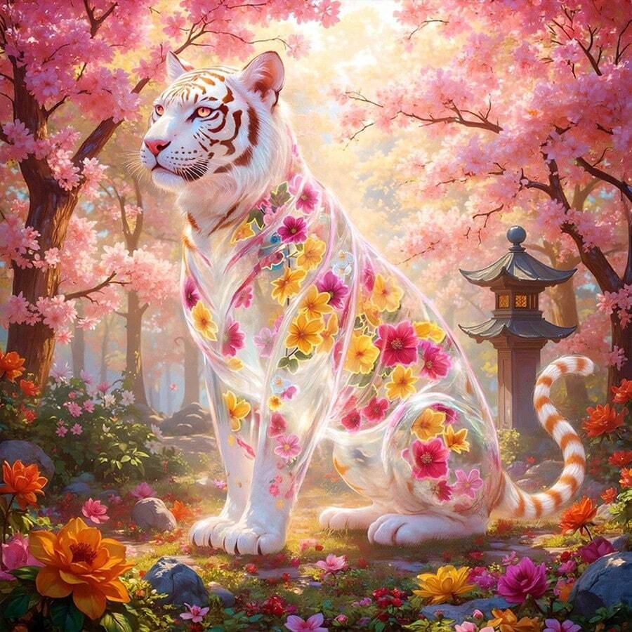 1pc - DIY Handmade 5D Diamond Painting Kit, Suitable For Adults And Beginners, Craft Supplies, Applicable For Living Room, Bedroom, Office, Wall Decor Art. - round diamond - View 1