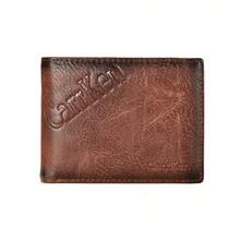 Dompet Pria CARRKEN Baru Gaya Retro Warna Gradasi Multifungsi Tempat Kartu Serbaguna Banyak Slot Hadiah untuk Pelajar Muda dan Anak Laki-laki - Coklat - View 8