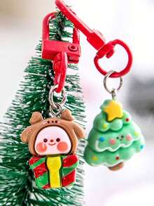 6/3/1 buah Gantungan Kunci Natal Kartun Lucu Dekorasi Ransel Siswa Liontin Resin Pesona Santa Claus Dekorasi Tas Hadiah Kecil Warna Acak - Berbagai gaya - View 7