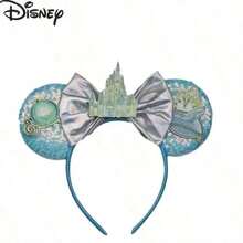 Hasbro Cinderella Castle Sequin Mickey Mouse Headband, Silver Bow Pumpkin Carriage Embroidered Hairband, Suitable For Theme Park Visits, Cospla - Multi-color - View 8
