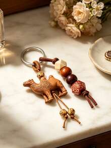 Wood Animal,Camel Charm Keychain,Bag Charm,Key Ring Accessories Gifts For Car,Women Vacation Accessory Gift,Backpacks,Hand Bag,Diwali Gift,Eid Al-Fitr - Multicolor - View 9