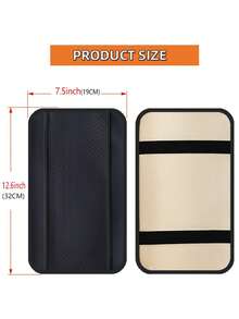 1pc Car Center Console Pad, PU Leather Center Console Pad, All-Season Waterproof Armrest Storage Box Cover, Breathable Soft Central Armrest Box Cover, Non-Slip Interior Armrest Protective Pad - Multicolor - View 4