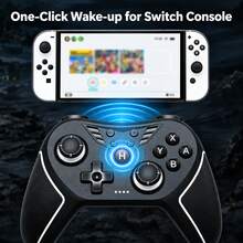 A Wireless Controller Compatible With Switch, Switch OLED, Switch Lite, PC. Features Hall-Effect Joysticks, Dual Vibration Motors, A 6-Axis Gyroscope, Macro Programming, Turbo Mode, One-Touch Wake-Up, And Screenshot Functionality. Ergonomic Design. - View 9