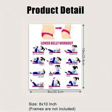 Set Of 3 Posters For Lower BellyWorkouts Featuring Exercise Instructions, Measuring 8X10 Inches.These Routines Focus On Toning Lower Abs And Strengthening TheCore, Complete With Progress Tracking Sheets Suitable For HomeGyms, Offices - Single Piece - View 2