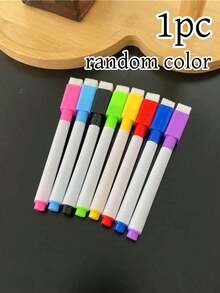 9pcs/Set 8-Color Whiteboard Markers With Eraser - Suitable For Office/Refrigerator/Calendar, Christmas/Halloween Card Making, Holiday Props - Multicolor - View 12