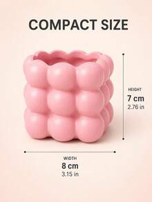 Cute Bubble Shaped Makeup Brush Storage Box, Compact Makeup Tool Organizer, Desktop Makeup Tool Rack; Suitable For Storing Makeup Brushes, Eyebrow Pencils, Eyeliner Pencils, Lip Liners And Nail Art Tools; Soft Pastel Color Desktop Decor, Suitable For Women And Girls Use. - Multicolor - View 8