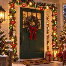 1pc Christmas Ball LED String Lights 10/20 LEDs Merry Christmas Tree Snowflake Ornament Lights Battery Operated Xmas Fairy Lights Suitable For Home Bedroom Mantel Christmas Holiday Party Festive Decor - Warm White - View 9