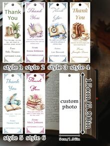 Customized Personalized Bookmarks With Tassel Decor, Suitable For Anniversary, Back To School, Family And Children Gifts, Ideal Souvenir For Book Lovers, Baptism And Bridal Shower Invitation Favors - Custom Bookmarks - View 3